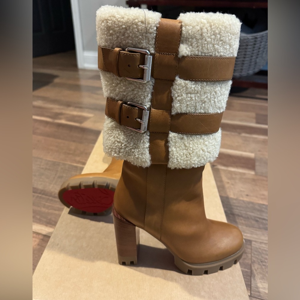 Tan and Cream Women's Boots